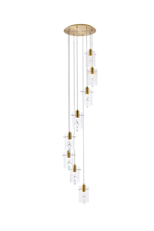 Elegant Lighting - 5202D18G - LED Pendant - Hana - Gold