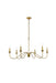 Elegant Lighting - LD5056D42BR - Six Light Chandelier - Rohan - Brass