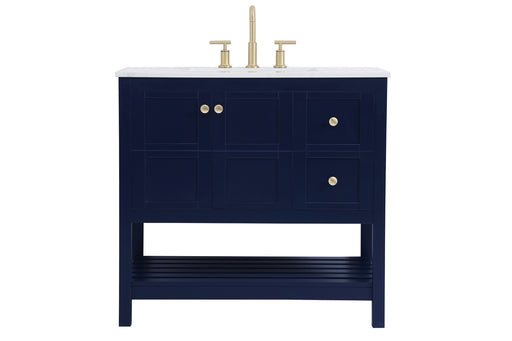 Elegant Lighting - VF16436BL - Single Bathroom Vanity - Theo - Blue