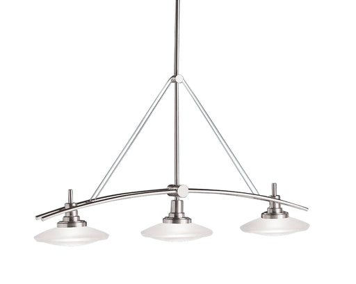 Kichler - 2955NI - Three Light Linear Chandelier - Structures - Brushed Nickel
