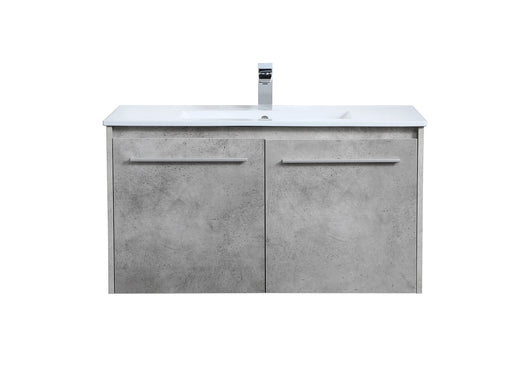 Elegant Lighting - VF44036CG - Single Bathroom Floating Vanity - Rasina - Concrete Grey