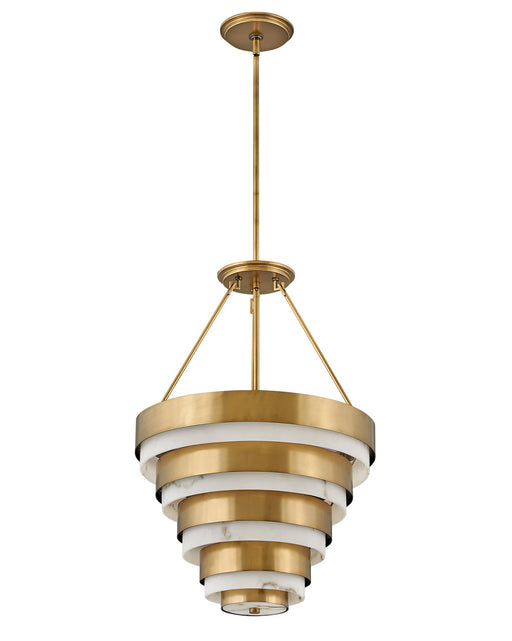 Hinkley - 30184HB - Four Light Chandelier - Echelon - Heritage Brass
