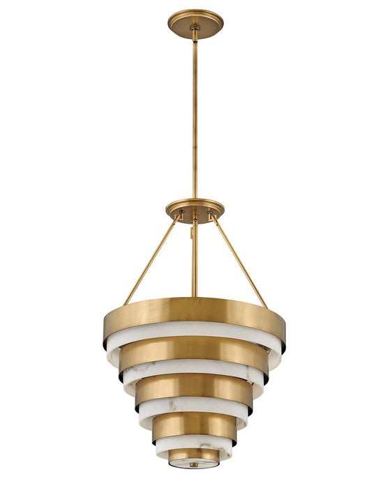 Hinkley - 30184HB - Four Light Chandelier - Echelon - Heritage Brass