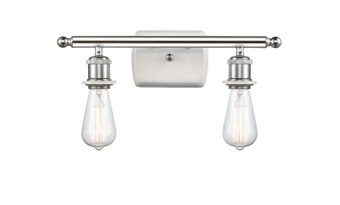 Innovations - 516-2W-WPC - Two Light Bath Vanity - Ballston - White and Polished Chrome