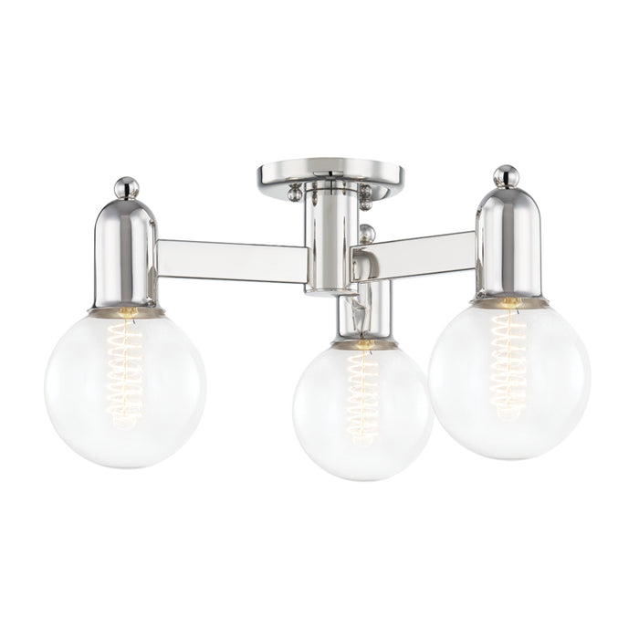 Mitzi - H419603-PN - Three Light Semi Flush Mount - Bryce