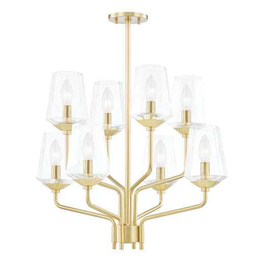 Mitzi - H420808-AGB - Eight Light Chandelier - Kayla