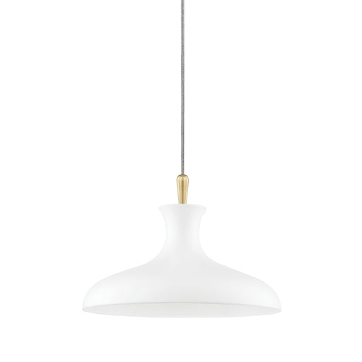Mitzi - H421701S-AGB/WH - One Light Pendant - Cassidy