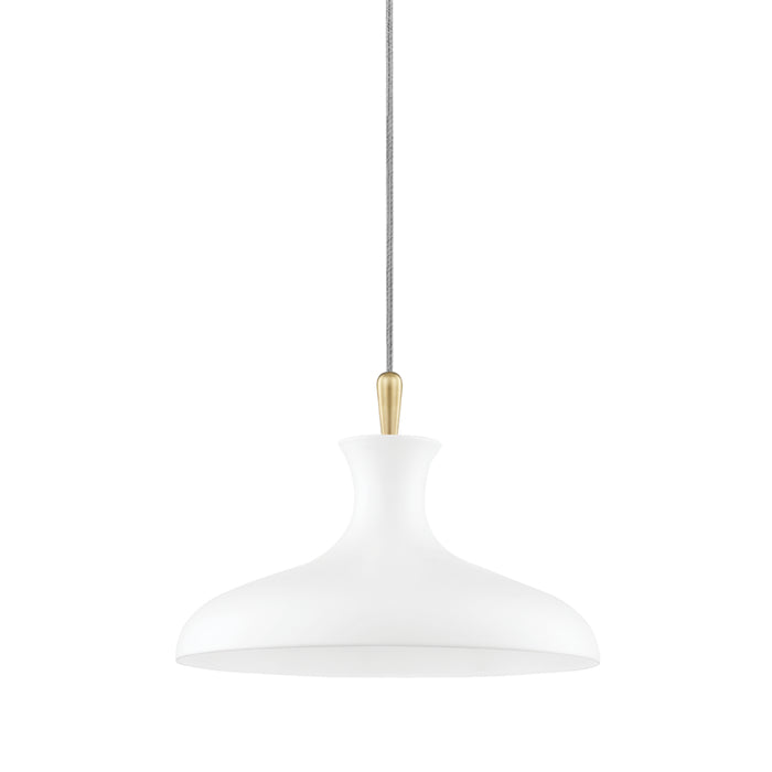 Mitzi - H421701S-AGB/WH - One Light Pendant - Cassidy