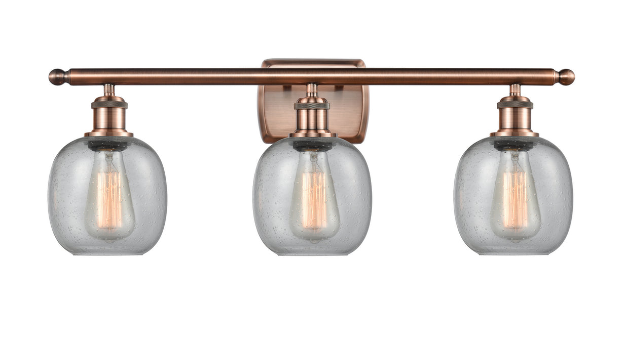 Innovations - 516-3W-AC-G104 - Three Light Bath Vanity - Ballston - Antique Copper