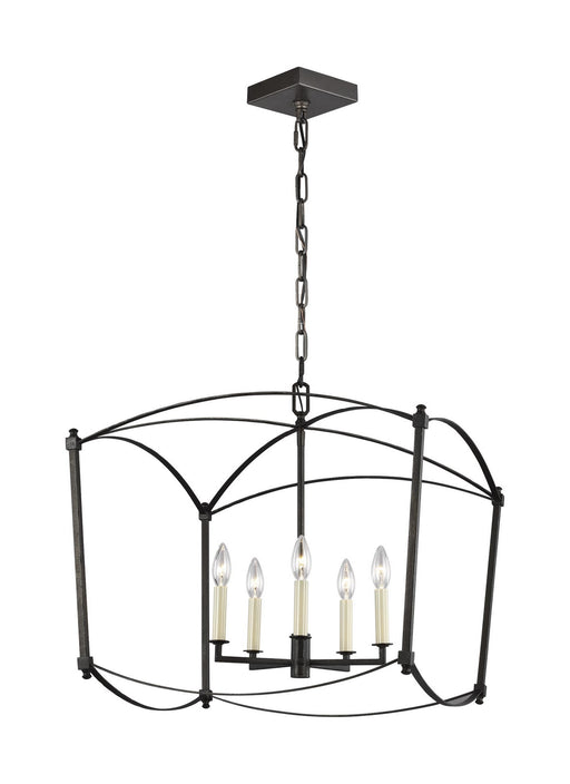 Generation Lighting - F3325/5SMS - Five Light Lantern - Thayer - Smith Steel