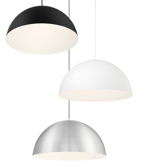 One Light Pendant from the Laverton collection in Aluminum/White finish