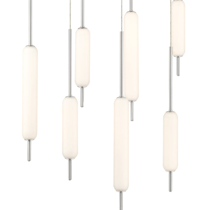 LED Chandelier from the Cumberland collection in Satin Nickel finish