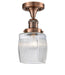 Innovations - 517-1CH-AC-G302-LED - LED Semi-Flush Mount - Franklin Restoration - Antique Copper