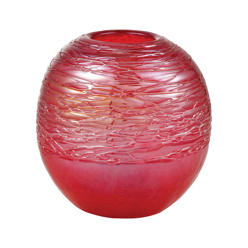 ELK Home - 201585 - Vase - Cerise - Crimson Ice Crackle