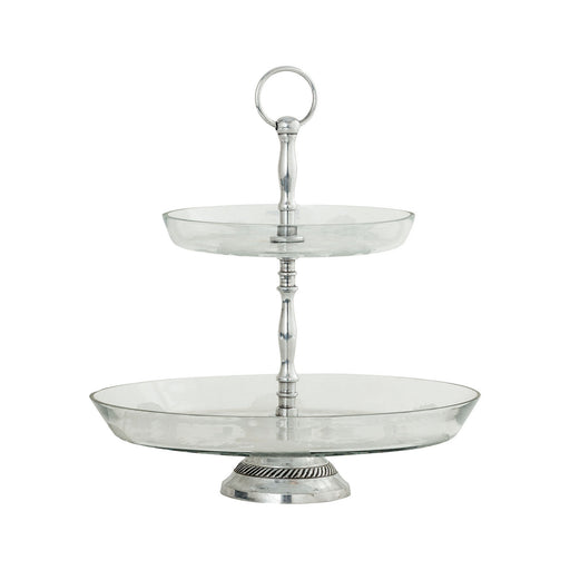 ELK Home - 626913 - Cake Stand - Silver, Clear, Clear