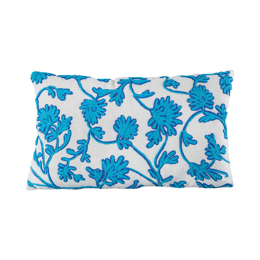 ELK Home - 905322 - Pillow - Cover Only - Floretta - Crema, Tropical Teal, Tropical Teal