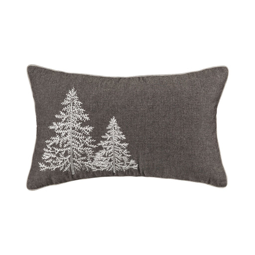ELK Home - 908125-P - Pillow - Cover Only - Glistening Trees - Chateau Grey, Snow, Snow