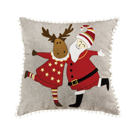 ELK Home - 908149 - Pillow - Celebration on Ice - Chateau Grey, Red, Red