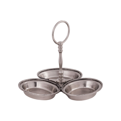 ELK Home - CDDY006 - Three Bowl Stand - Pewter