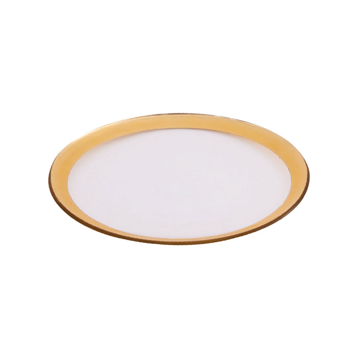 ELK Home - PLT06 - Plate - Food-Safe, Clear Glass, Gold Foil, Clear Glass, Gold Foil