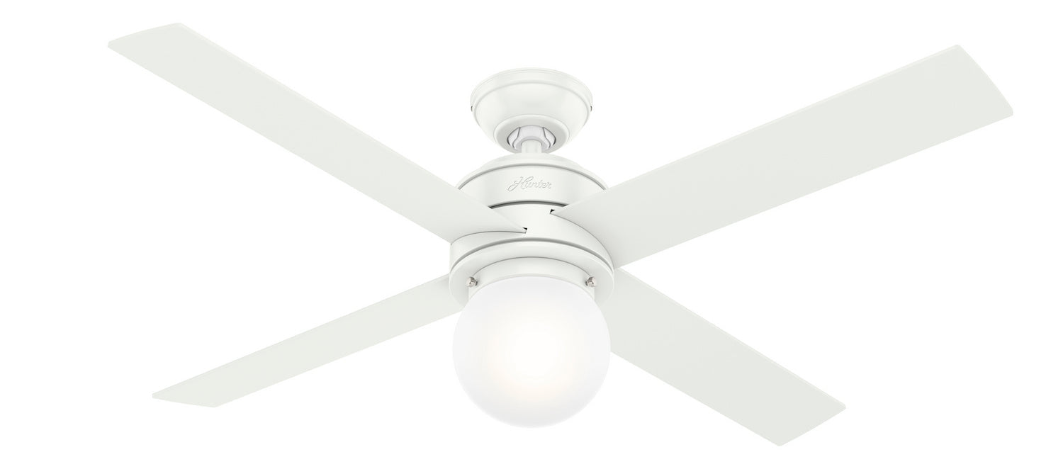 Hunter 52" Hepburn Ceiling Fan with LED Light Kit and Wall Control