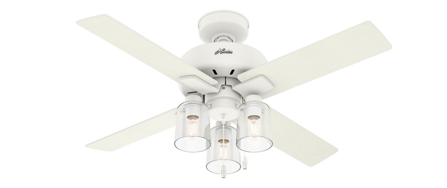 Hunter 44" Pelston Ceiling Fan with LED Light Kit and Pull Chains