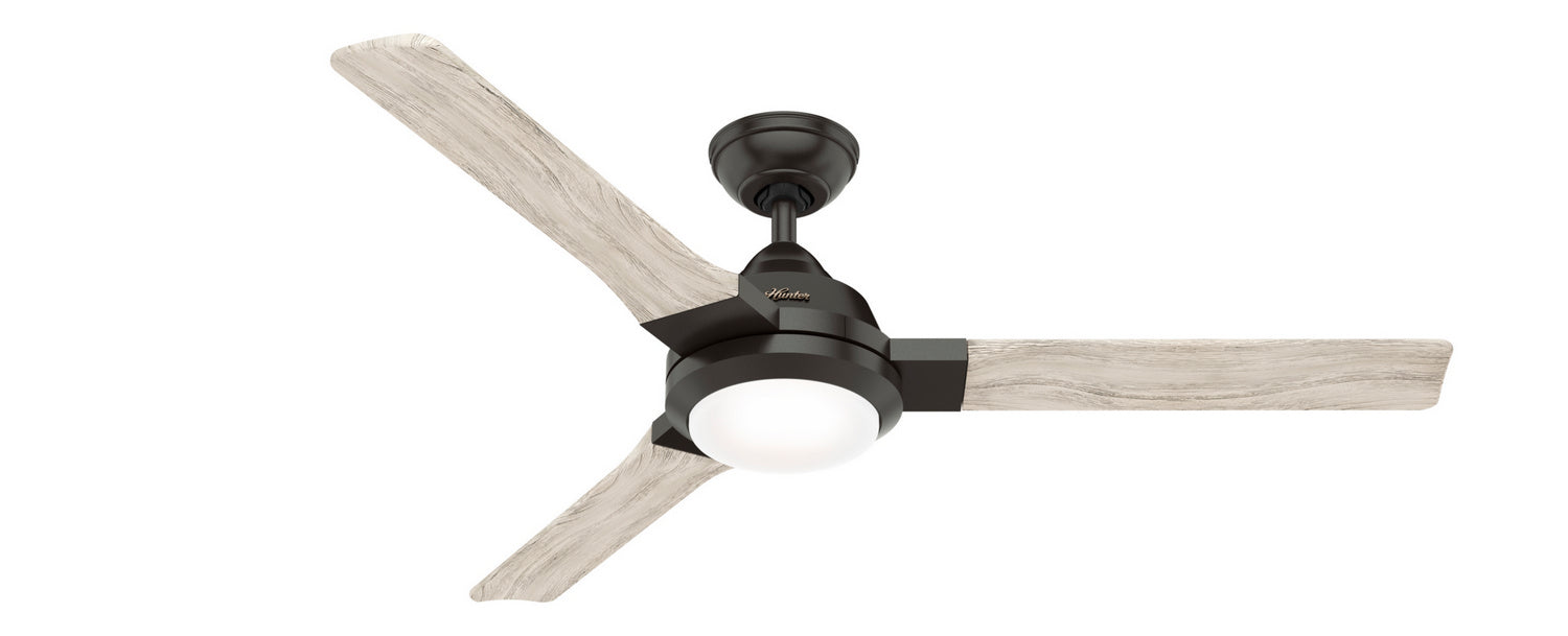 Hunter 54" Leti Ceiling Fan with LED Light Kit and Wall Control