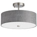 Dainolite Ltd - 571-143SF-SC-GRY - Three Light Semi-Flush Mount - Everly - Gray