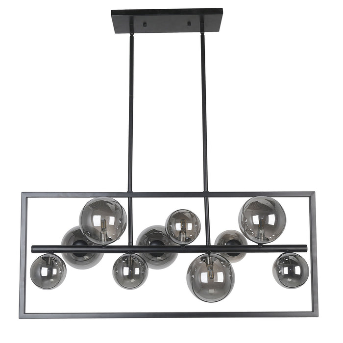 Dainolite Ltd - GLA-3310HP-MB - Ten Light Pendant - Glasgow - Matte Black
