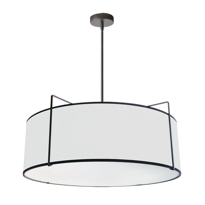 Dainolite Ltd - TRA-244P-BK-WH - Four Light Pendant - Trapazoid - Black