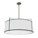 Dainolite Ltd - TRA-244P-BK-WH - Four Light Pendant - Trapazoid - Black