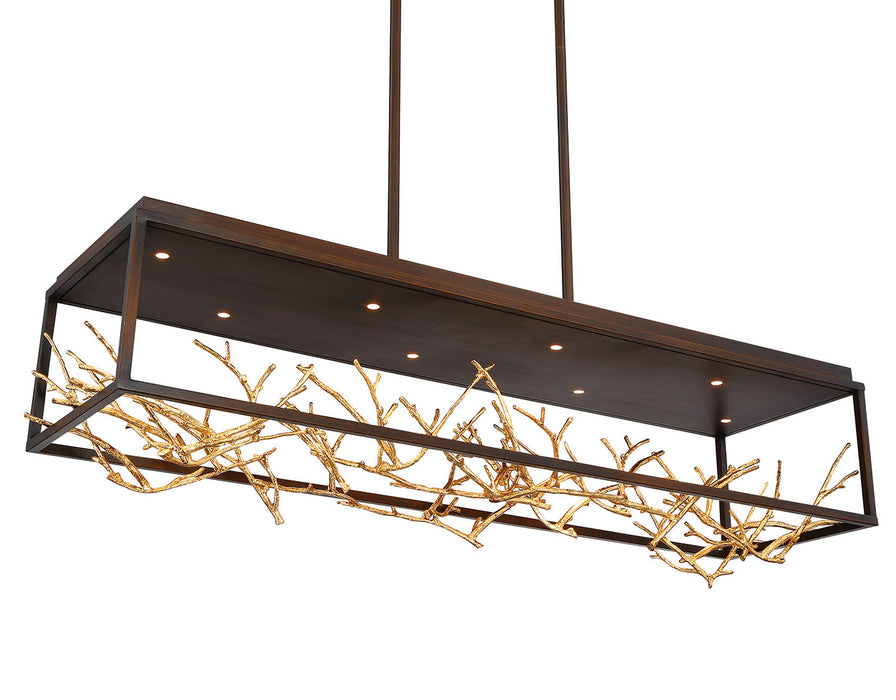 LED Chandelier from the Aerie collection in Bronze finish
