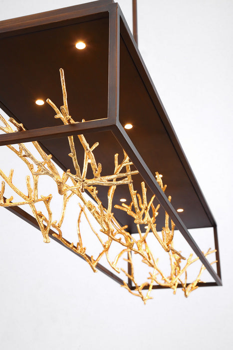 LED Chandelier from the Aerie collection in Bronze finish