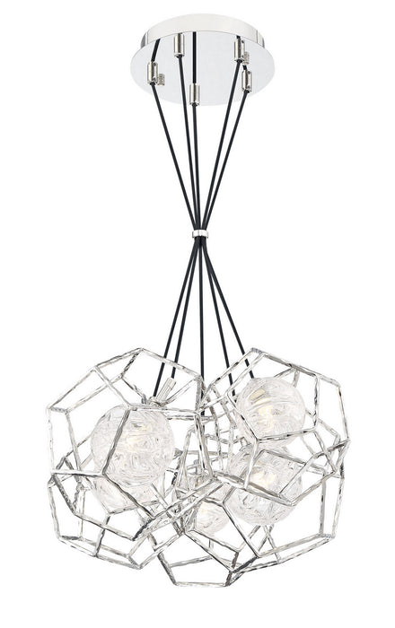 LED Chandelier from the Norway collection in Chrome finish