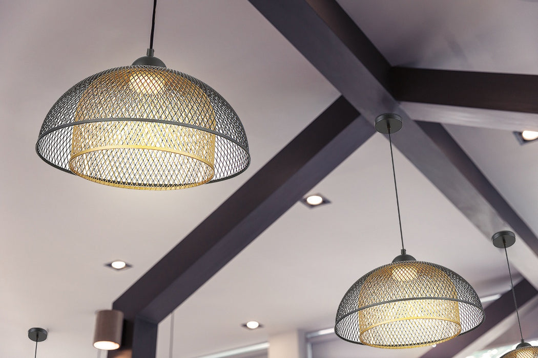 LED Pendant from the Kenmore collection in Black finish