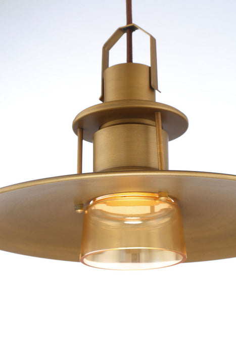 LED Pendant from the Lamport collection in Brushed Brass finish