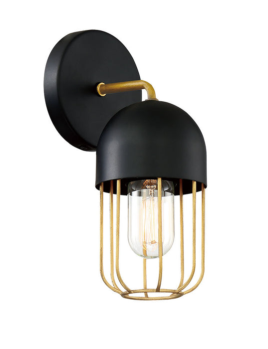 One Light Wall Sconce from the Palmerston collection in Matte Black finish
