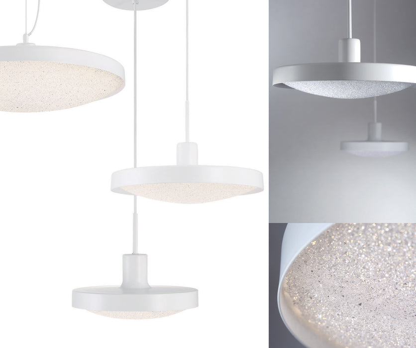 LED Pendant from the Sandstone collection in White finish