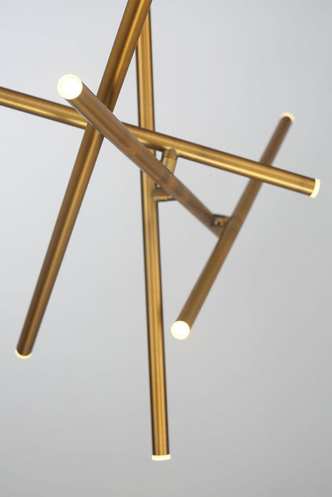 LED Chandelier from the Crossroads collection in Antique Brass finish