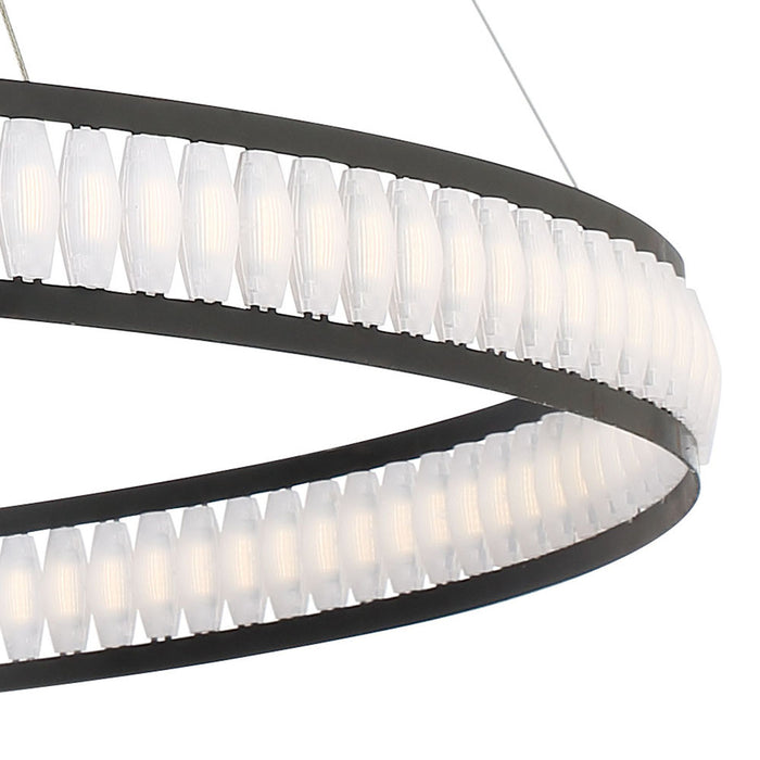LED Chandelier from the Forster collection in Black finish