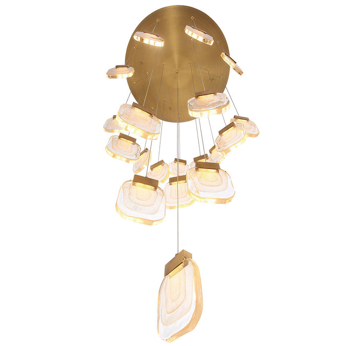 LED Chandelier from the Paget collection in Gold finish