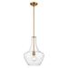 DVI Lighting - DVP25810BR-CL - One Light Pendant - St. Julian - Brass w/ Clear Glass