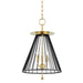 Hudson Valley - 1014-AGB/BK - Three Light Pendant - Cagney - Aged Brass/Black