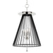 Hudson Valley - 1018-PN/BK - Four Light Pendant - Cagney - Polished Nickel/Black