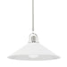 Hudson Valley - 2620-PN/WH - One Light Pendant - Syosset - Polished Nickel/White
