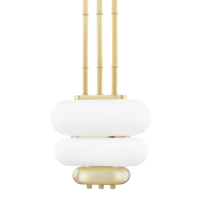 Hudson Valley - KBS1354702-AGB - Two Light Pendant - Palisade - Aged Brass