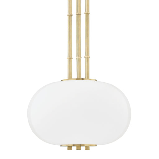 Hudson Valley - KBS1356701B-AGB - One Light Pendant - Palisade - Aged Brass