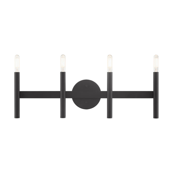 Livex Lighting - 10344-04 - Four Light Vanity - Copenhagen - Black