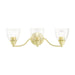 Livex Lighting - 15133-12 - Three Light Vanity - Montgomery - Satin Brass