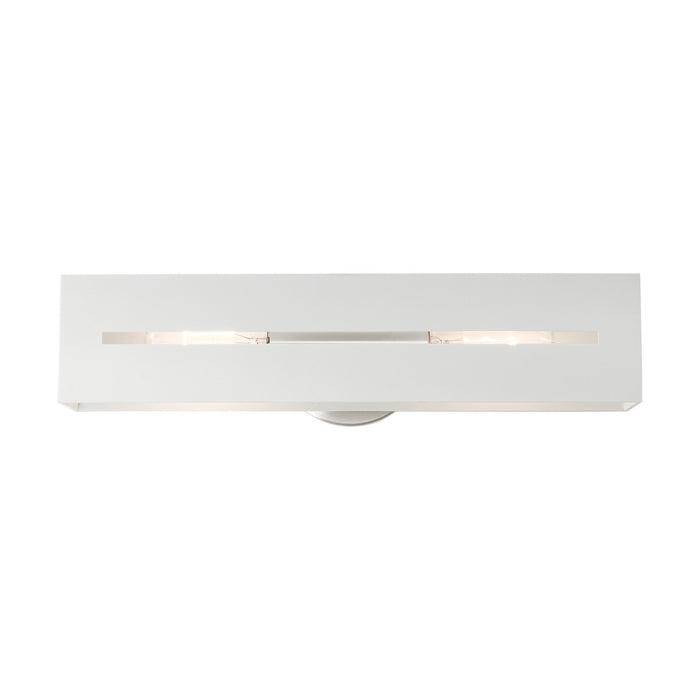 Livex Lighting - 16682-13 - Two Light Vanity - Soma - Textured White with Brushed Nickel